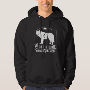 Dunkle himmlische Wolfsilhouette Gothic Art Hoodie