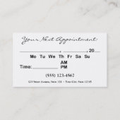 Dunkle, hoch entwickelte Burgunder-Terminierungska Terminkarte (Rückseite)