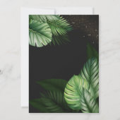 Dunkle Hochzeit in Aquarellfarben am Meer Einladung (Rückseite)