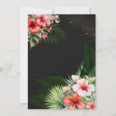 Dunkle Hochzeit in Aquarellfarben am Meer Einladung (Rückseite)