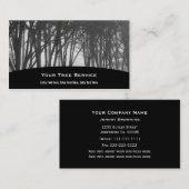 Dunkle Holz-Baum-Dienstleistungsunternehmen-Karte Visitenkarte (Vorne/Hinten)
