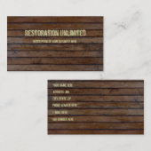 Dunkle hölzerne Planken-Visitenkarte Browns Visitenkarte (Vorne/Hinten)