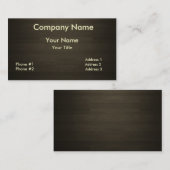 Dunkle hölzerne Visitenkarte (Vorne/Hinten)