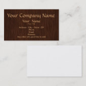 Dunkle hölzerne visitenkarte (Vorne/Hinten)