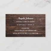Dunkle Holzfotografen - VorlagenVisitenkarte Visitenkarte (Rückseite)