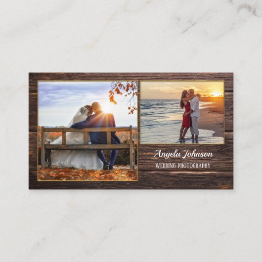 Dunkle Holzfotografen - VorlagenVisitenkarte Visitenkarte (Vorderseite)