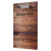 Dunkle Holzkastennotizen Klemmbrett (Links)