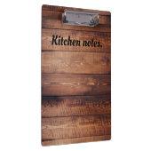 Dunkle Holzkastennotizen Klemmbrett (Rechts)