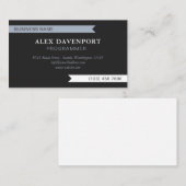 Dunkle Holzkohle Grau Guidon Pennant jeder Beruf Visitenkarte (Vorne/Hinten)