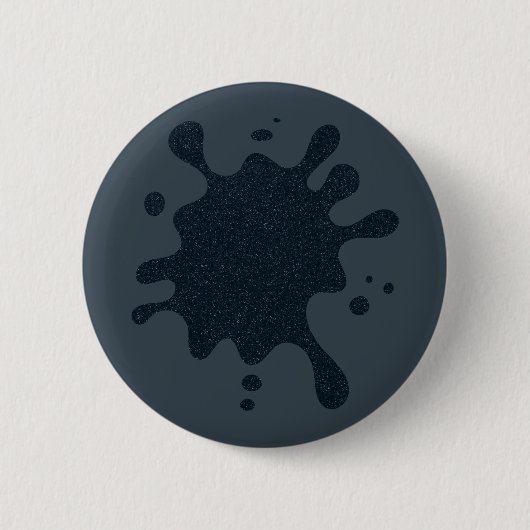 Dunkle Holzkohle-Tintenspritzer-Taste – Anpassbar Button (Vorderseite)