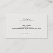 Dunkle Holzkörner Rustikaler Carpenter Visitenkarte (Rückseite)