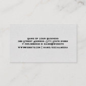 Dunkle Holzkörnigkeit Visitenkarte (Rückseite)