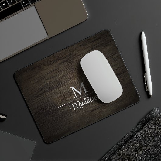 Dunkle Holzpaneel-Anpassung Mousepad