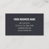 Dunkle Holzschnitzerei Beruflich Builder Holz Visitenkarte (Rückseite)