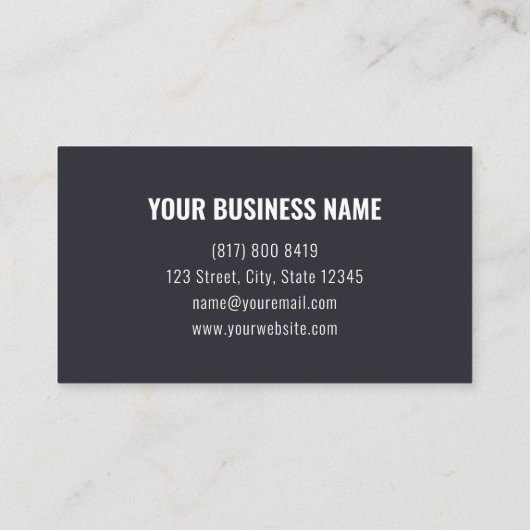 Dunkle Holzschnitzerei Beruflich Builder Holz Visitenkarte (Rückseite)