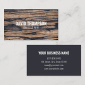 Dunkle Holzschnitzerei Beruflich Builder Holz Visitenkarte (Vorne/Hinten)