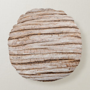 dunkle Holzstruktur. Abstrakter Hintergrund Vintag Rundes Kissen
