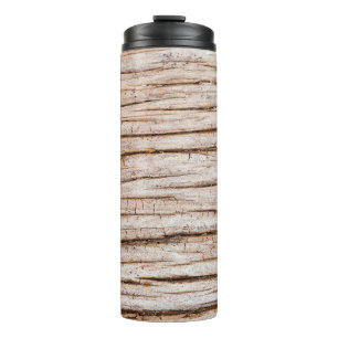 dunkle Holzstruktur. Abstrakter Hintergrund Vintag Thermosbecher