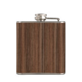 Dunkle Holzstruktur Flachmann (Rückseite)