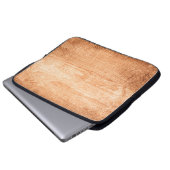 Dunkle Holzstruktur mit der alten Natur Laptopschutzhülle (Vorne Knopf)