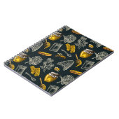 Dunkle Honey Beehive Yellow Vintag Bio Notizblock (Linke Seite)