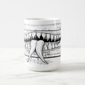 Dunkle Horror-Illustration – Surrealer Monster-Tor Kaffeetasse (Mittel)