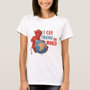 Dunkle Humor Teufel Kind Design T-Shirt