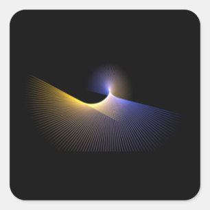 Dunkle Illusion Quadratischer Aufkleber