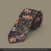 Dunkle impressionistische Blumenkrawatte Krawatte
