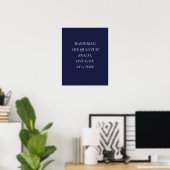 Dunkle Indigo-Silber-Playfair-Quantum-Kunst Poster (Heimbüro)