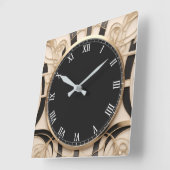 Dunkle Jugendstil Art Deco Uhr - Schwarz-weißes Go (Winkel)