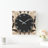 Dunkle Jugendstil Art Deco Uhr - Schwarz-weißes Go (Zuhause)