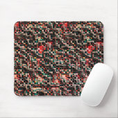 Dunkle Kacheln in Rohform, Mosaikquadrat Mousepad (Mit Mouse)