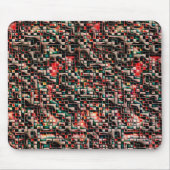 Dunkle Kacheln in Rohform, Mosaikquadrat Mousepad (Vorne)