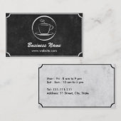 Dunkle Kaffee-Bar Visitenkarte (Vorne/Hinten)