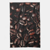 Dunkle Kaffeebohne-Beschaffenheit Browns gebratene Geschirrtuch (Vertikal)