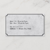 Dunkle Kaffeestube Visitenkarte (Rückseite)