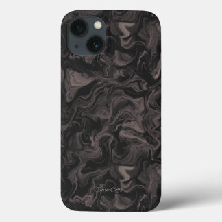 Dunkle Kaffeewirbel-Ästhetik iPhone 13 Hülle