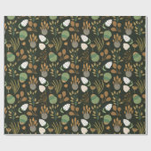 Dunkle Karotten und Nüsse Muster Geschenkpapier (Flach)