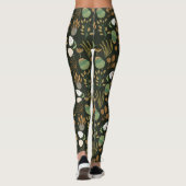 Dunkle Karotten und Nüsse Muster Leggings (Rückseite)