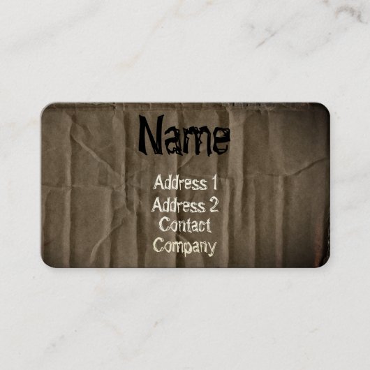 Dunkle Karton-Visitenkarte Visitenkarte (Vorderseite)