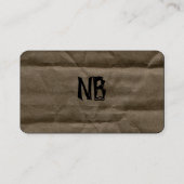 Dunkle Karton-Visitenkarte Visitenkarte (Rückseite)