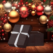 Dunkle Kastanienbraun Imitate Leder Geschenkpapier