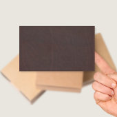 Dunkle Kastanienbraun Imitate Leder Rechteckiger Aufkleber