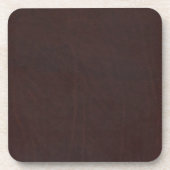 Dunkle Kastanienbraun Imitate Leder Untersetzer (Vorderseite)