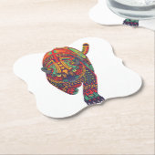 Dunkle Katze Alebrije Untersetzer (angewinkelt)