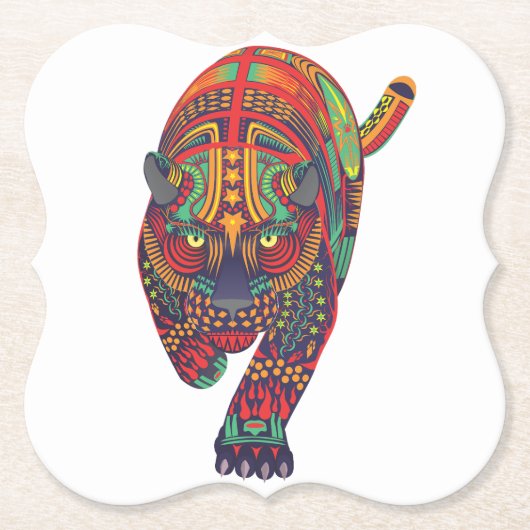 Dunkle Katze Alebrije Untersetzer (Vorderseite)