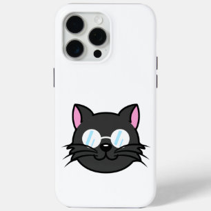 Dunkle Katze Schwarze Katze Gray Cat Tragen Brille Case-Mate iPhone Hülle