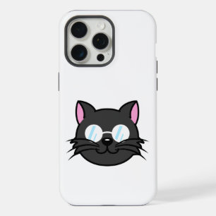 Dunkle Katze Schwarze Katze Gray Cat Tragen Brille iPhone 15 Pro Max Hülle