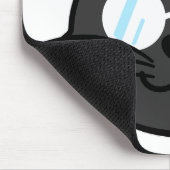 Dunkle Katze Schwarze Katze Gray Cat Tragen Brille Mousepad (Ecke)